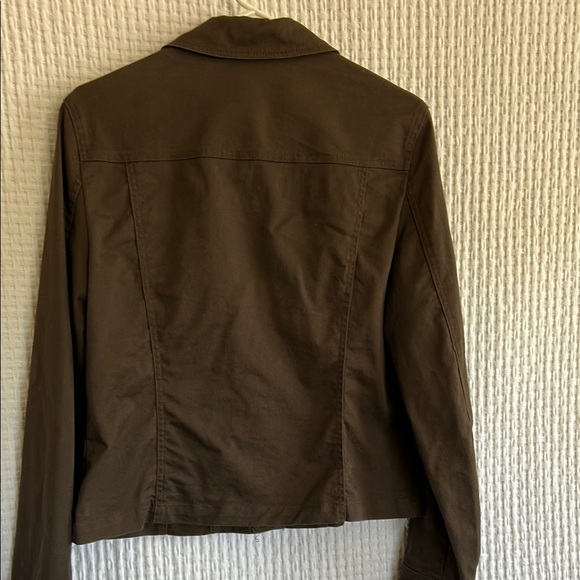 Tribal Dark Brown Jean Jacket with Decorative Silver Buttons - Picture 2 of 11